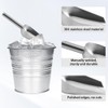 2 Pack Stainless Steel Ice Scoop with Long Handle, 6