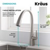 Kraus KPF-1673CHWH Nolen Dual Function Pull, Faucets for Kitchen Sinks,