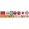 Weatherproof Enamel Sign Warning Before the Dog 17 x 12