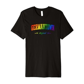 Germantown Maryland Vintage Lgbtqai Rainbow Premium T-Shirt