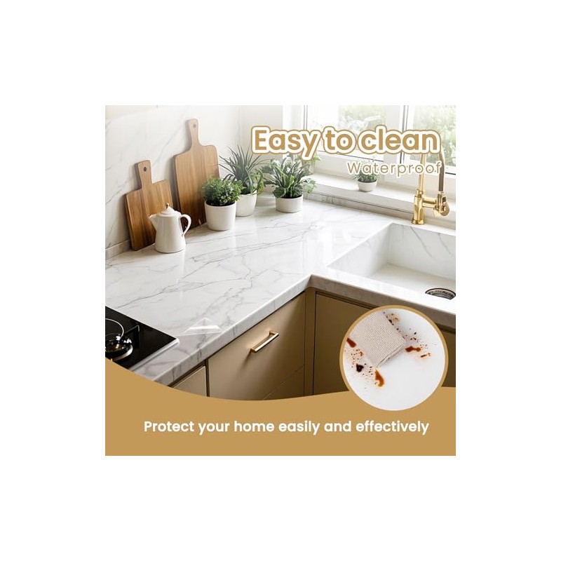 practicalWs Clear Contact Paper, Self Adhesive Removable Vinyl Film Thickness