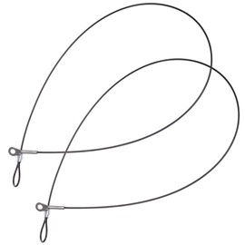 COSMOS 2 PCS 24 Inch Black Color Stainless Steel Tether Lanyard Wire Coated in Soft Plastic Compatible with Gopro Hero4 and All Previous Gopro Editions