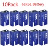 EBL 10x 9 Volt 6LR61 Alkaline Batteries cells Bulk (new)EXP.12/20