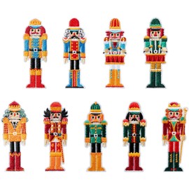 Christmas patches, 9 pieces nutcracker patches for iron-on, Christmas decoration, Christmas nutcracker patches for iron-on, Christmas appliqué