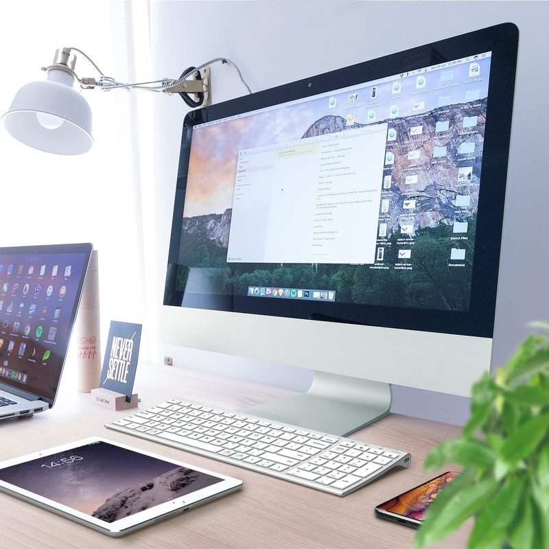 iClever BK10 Bluetooth Keyboard, Universal Bluetooth 5.1 Wireless Keyboard with