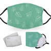 Green Leaf - Reusable Childrens Face Masks - 2 Filters