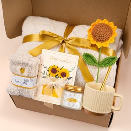 Sending Sunshine Gifts,Birthday Gifts Basket for Women, Self Care Baskets, Thinking of You Gifts Get Well Gift for Women, Relaxing Care Package for Her Christmas, Mother’s Day, and Valentine’s Day