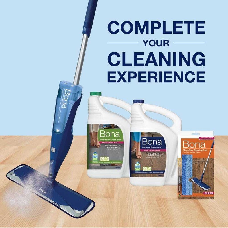 WORX 128 Oz. Hardwood Floor Cleaner + Microfiber Wet Mop