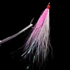 Fishing Bucktail Teaser Hooks,5pcs Saltwater Fishing Jig Teaser Lures with