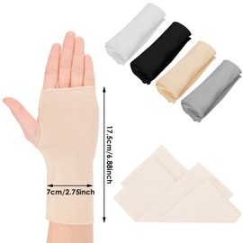 Yolev 4 Pairs Sunblock Fingerless Gloves for Women - UV Sun Protection Wrist Length Lightweight Gloves for Girls Women Summer Outdoor Driving