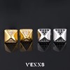 VEXXS S925 Diamond Stud Earrings for Men, 14K Real Gold