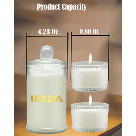 ikeda fragrance Scented Candles,3pcs Nature Aroma Home Aromatherapy Candles Gifts Set,80h Long Lasting Burn Time Soy Wax Candle for Bar, Birthday, Valentine, Christmas (Freesia)