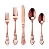 Runfly Gorgeous Retro Royal Rose Gold/Copper Stainless Steel 20 Pieces