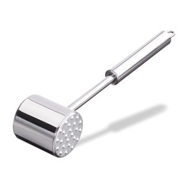 Relaxdays Set of 2 Professional Meat Tenderisers, Double-Sided, Meat Hammer for Schnitzel, Steak, 28 cm Long, Rustproof, Stainless