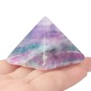 Hxswkk Rainbow Fluorite Crystal Pyramid Energy Generator, Quartz Crystals Tower