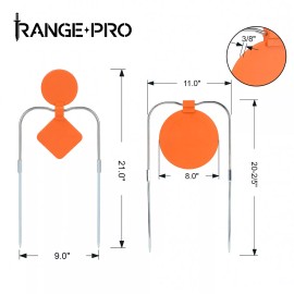 Range Pro 2-in-1 & 8" Round Self-Healing Spinner Target Set