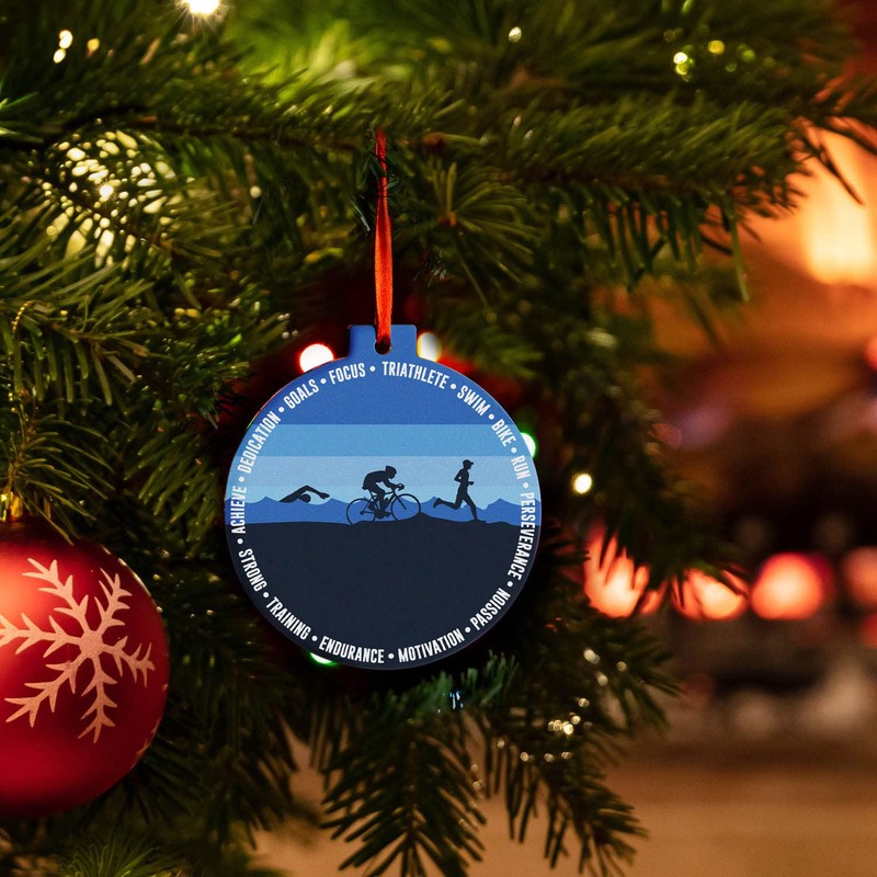 Gone For a Run Running Ceramic Ornament | Triathlon Christmas