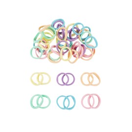 50PCS Elastic Hair Ties, Seamless Hair Band, Ponytail Holder No Crease Damage, Cotton Bands, Hair Scrunchies for Thick Thin Hair, Hair Accessories for Women