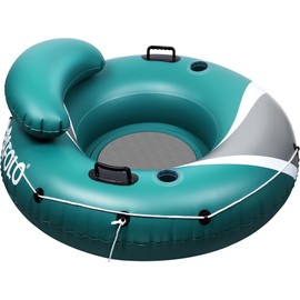 River Tubes for Floating Heavy Duty, Pool Float Adult,53" Inflatable Float Tube for Beach Lake Rafting, River Floats with Mesh Bottom