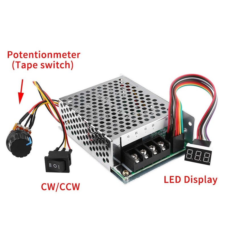 DC Motor Speed Controller, DC10V-55V PWM Reversible and Adjustable Continuous