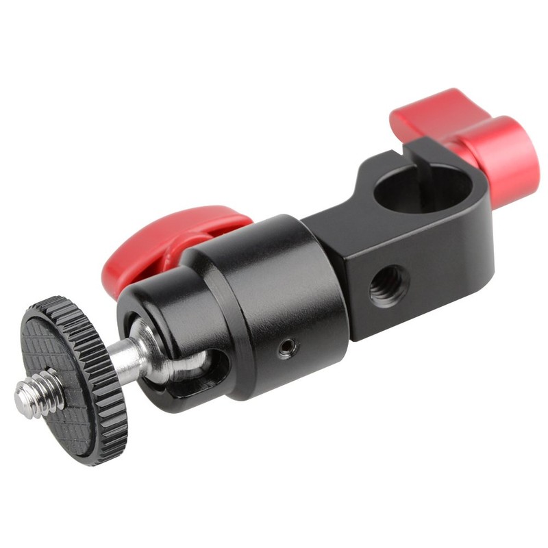 CAMVATE 15mm Rod Clamp & Ball Head Mount Adapter with