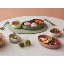 Jijinsha Children's Dinnerware Set, 4 PC, Pink, SUCSUC Gift Set