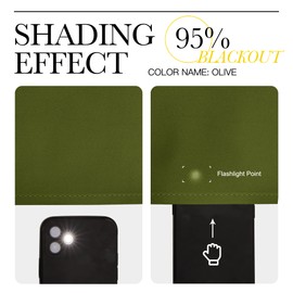 NICETOWN Summer Thermal Insulated Blackout Curtains - Grommet Top Drape/Rideaus/Rideaux for Bedroom (1 Panel,52 x 84 Inch in Olive)