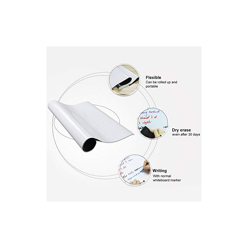 Whiteboard Wall Sticker Magnetic Whiteboard - for Memos, Notes and