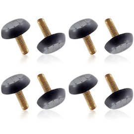 Zorveiio M6 Furniture Levelers Table Leg Levelers, 8 Pcs Levelling Foot Screw on Furniture Glides Foot Adjuster Mini Adjustable Feet for Legs Patio Feet - Black