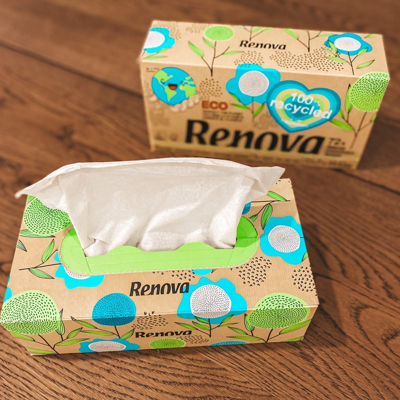 Renova Renova Recycled Facial Tissues | Box of 72 Tissues