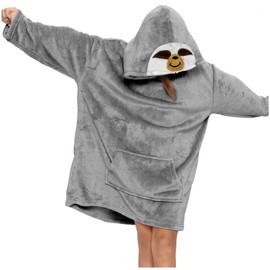 A2Z Unisex Mens Ladies Oversized Kangaroo Pocket - Snuggle 950 Sloth Adult One Size