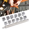 Leather Stamping Tools, 12Pcs Stamps Punch Set Metal Leather Punching