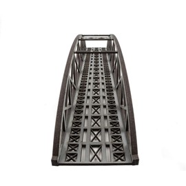 War World Scenics Single Track Grey High Detail MDF Bowstring Bridge 560mm – OO/HO Gauge Scale Model Railway Diorama Modelling Layout Scenery Landscape Rail Structure