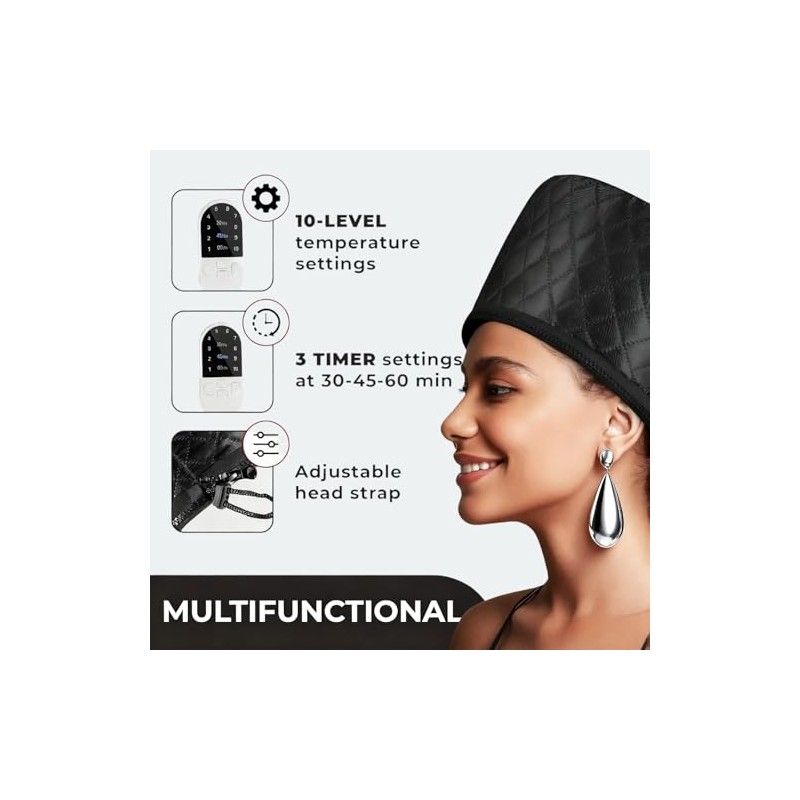 Hair Steamer for Natural Hair (Home Use) - 10-Speed Temperature