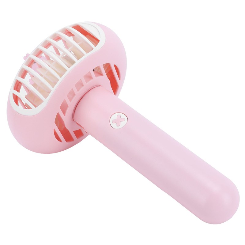 Pink USB Neck Fan Mini Portable Desktop Foldable Fan for