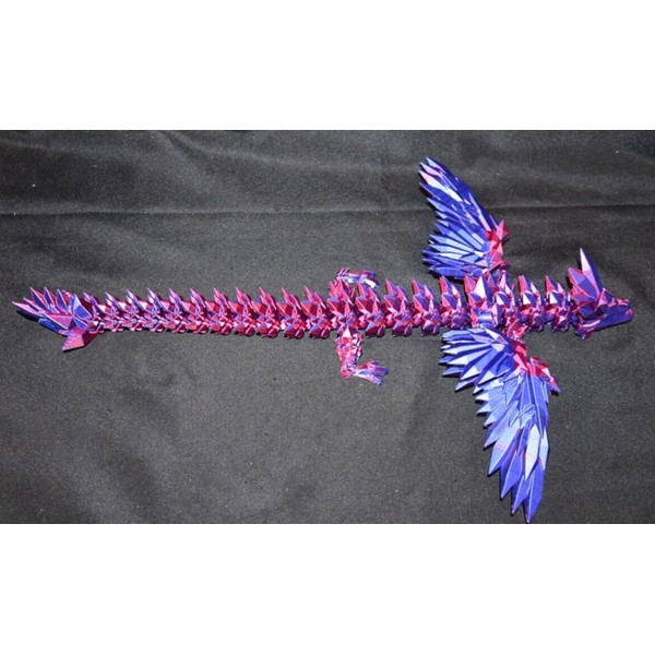 Crystalwing Dragon ~ 3D Printed ~ Articulating ~ Fidget Toy