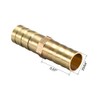 sourcing map 10mm or 3/8" ID Brass Barb Splicer Fitting,Straight