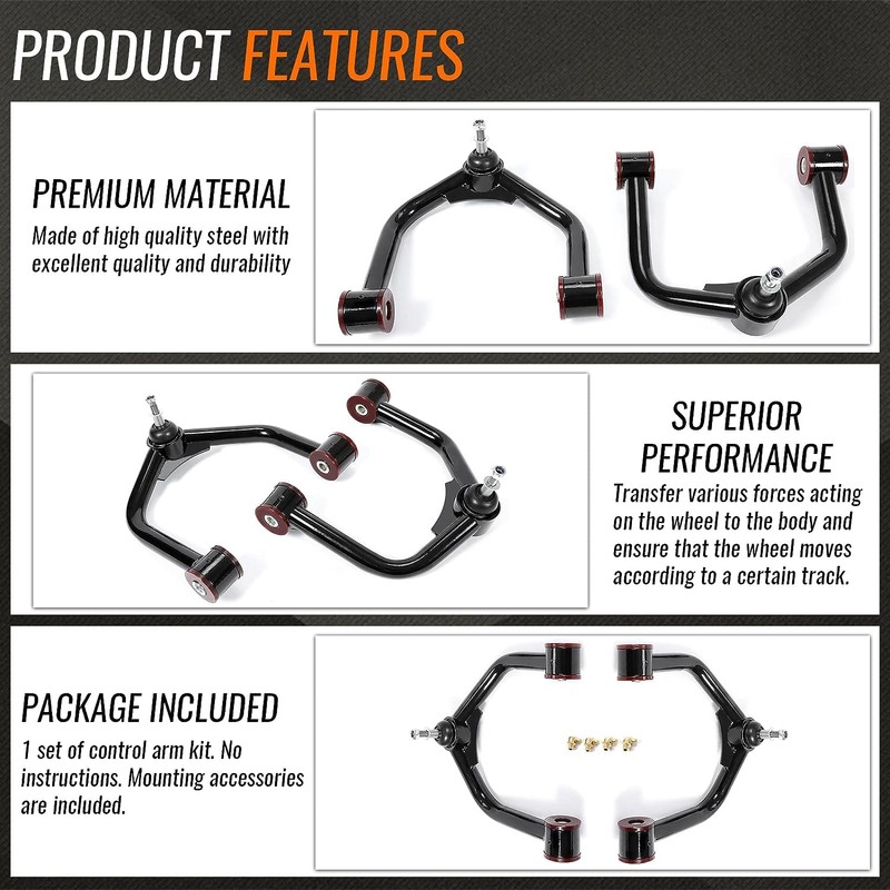 Kojem 2-4" Lift Front Upper Control Arm Kit Compatible with