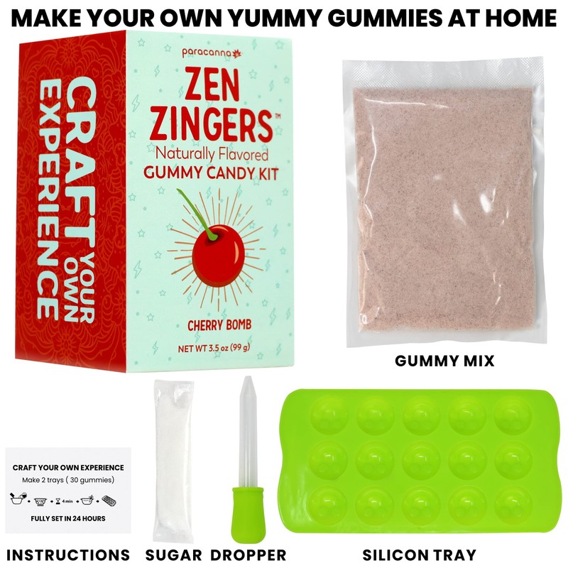 Zen Zingers Cherry Bomb Gummy Making Kit