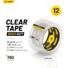 X-Tape Clear Packing Tape (12 Rolls / 780 Total Yards),