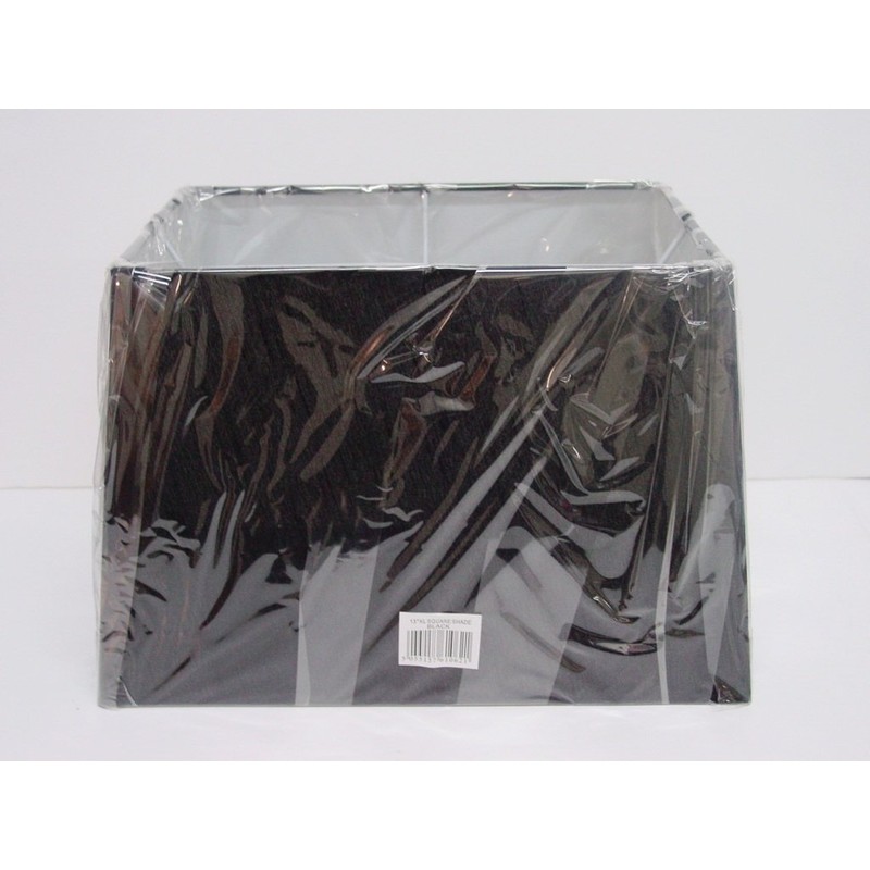13" 15" 17" Black Rectangular Table Lamp Shade - Size: