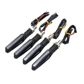 Direccionales Led Motocicleta Moto Secuencial Indicador Intermitente Luces 4pz (Rojo)