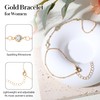 Abeillo Gold Hand Chain for Women, Dainty Bracelets Set for
