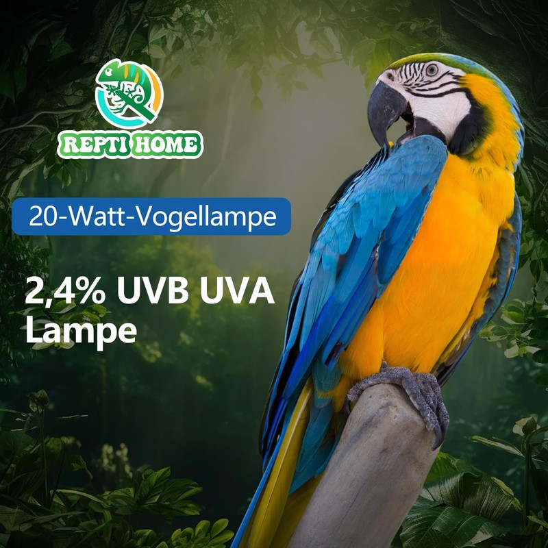 REPTI HOME 20 W Bird Lamp 2.4% UVB, E27 Compact