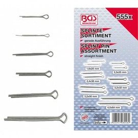 BGS Splint Pin Assortment - 555 Pieces BGS-8048