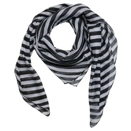 Superfreak® Cotton Scarf – Rings – Scarf – 100 x 100 cm – 100% Cotton, White