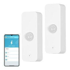 MOES WiFi Motion Sensor - Wireless Motion Sensor for Smart Home Security, No Hub Required, Compatible with Smart Life/Tuya App, Alexa, Pack of 2