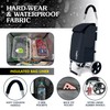 Ultra-Lightweight Foldable Grocery Cart with 40L Capacity, Soft Rolling Wheels,