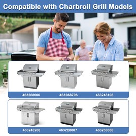 Adviace Replacement Parts for Charbroil 463268007 463268008 463268606 Grill Parts, Grill Grates, Heat Tents, Grill Burners and Carryover Tubes