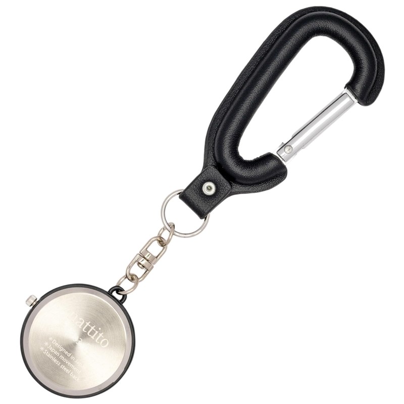 Fieldwork ST303-5 Women's Pocket Watch, Keychain Watch, Analog Carabiner, Leather,